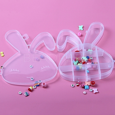 9 Grids Rabbit Shape Plastic Organizer Boxes ANIM-PW0001-115-1