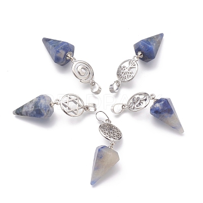 Natural Sodalite Pendants G-O194-10-1