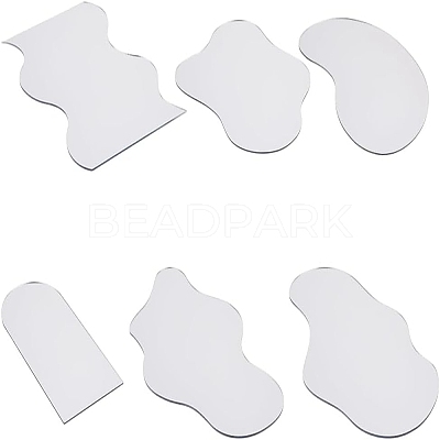 6Pcs 6 Styles Acrylic Mirror AJEW-GO0002-06-1