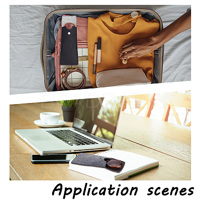 3Pcs 3 Colors PU Imitation Leather & Felt Slip-in Glasses Cases AJEW-PH0004-72-1