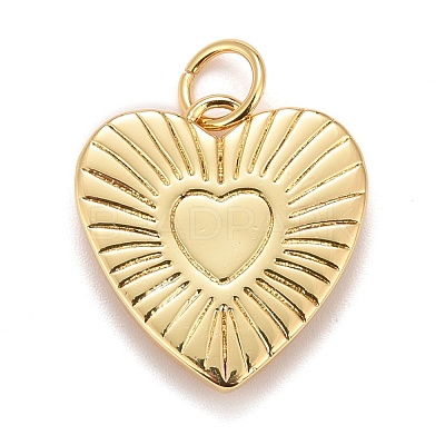 Rack Plating Real 18K Gold Plated Brass Pendants KK-E260-01G-L-1