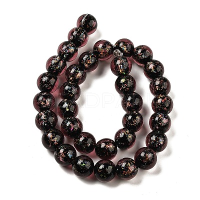 Handmade Dichroic Foil Glass Beads Strands DICH-U001-06E-1
