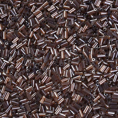 Transparent Colours Luster Glass Bugle Beads SEED-N005-001-A09-1