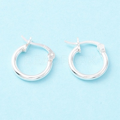 925 Sterling Silver Hoop Earrings STER-P047-13A-S-1