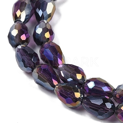 Transparent Electroplate Glass Beads Strands LS-EGLA-N013-T8mm-B06-1