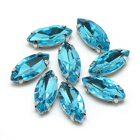Sew on Rhinestone RGLA-T034-6x12mm-13-1
