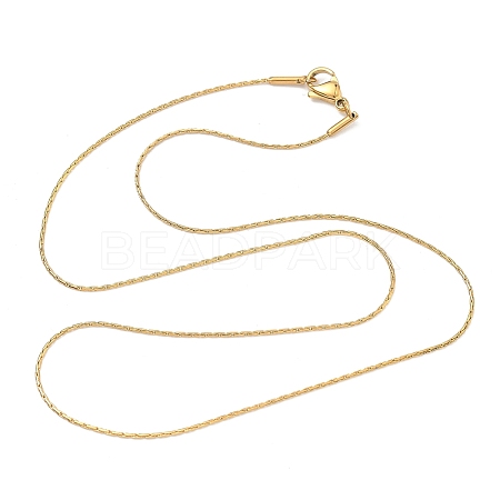 Ion Plating(IP) 304 Stainless Steel Boston Chain Necklaces X-STAS-O053-15G-01-1