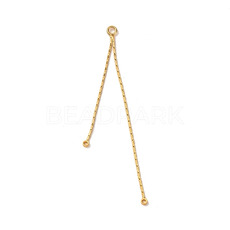 Brass Coreana Chain Tassel Big Pendants KK-G510-06G-1