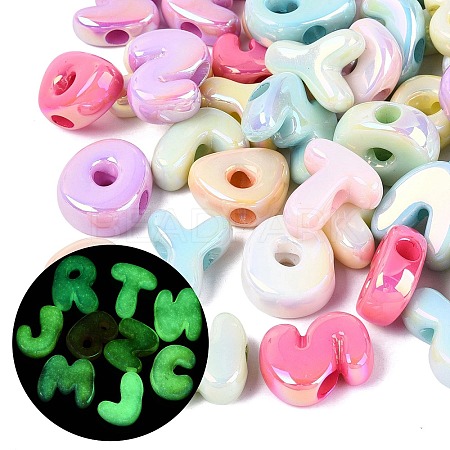 Luminous UV Plating Opaque Acrylic Beads OACR-Q204-23-1