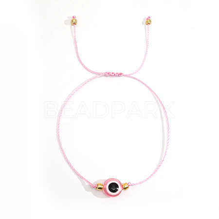 Bohemian Style Resin Evil Eye Bead Braided Bracelets BR6167-4-1