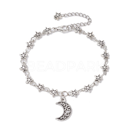 Tibetan Style Alloy Charm Bracelets BJEW-JB10096-04-1