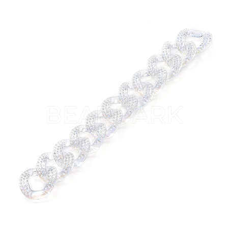 Handmade Transparent Acrylic Curb Chains X-AJEW-JB00570-1