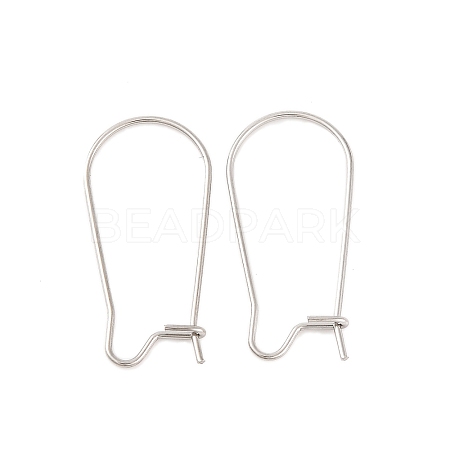 Non-Tarnish 316 Surgical Stainless Steel Hoop Earrings Findings Kidney Ear Wires X-STAS-E009-5-1