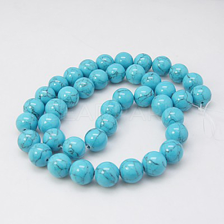 Synthetic Turquoise Beads Strands LS-TURQ-H038-10mm-XXS09-1