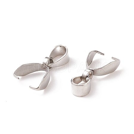 Non-Tarnish 201 Stainless Steel Pendant Pinch Bails STAS-P223-16P-C-1