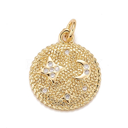 Brass Micro Pave Cubic Zirconia Pendants KK-A161-17G-1