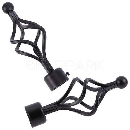 Iron Wavy Cage Curtain Rod Finials FIND-WH0127-11B-01-1