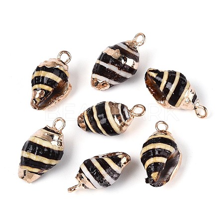 Electroplated Natural Shell Pendants BSHE-T015-02-1