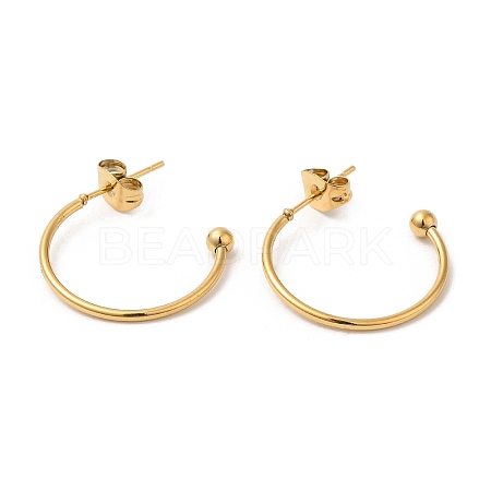304 Stainless Steel Stud Earring X-EJEW-H134-02C-G-1