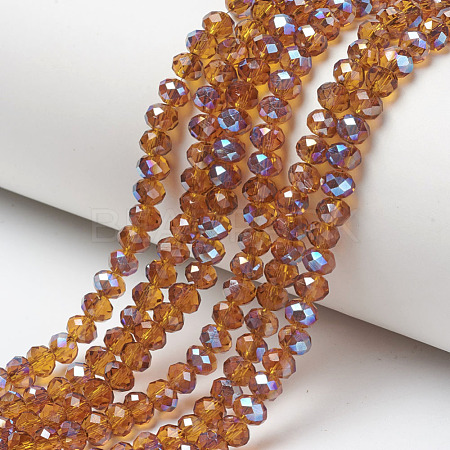 Electroplate Glass Beads Strands EGLA-A034-T6mm-I16-1