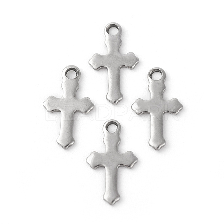 304 Stainless Steel Tiny Cross Charms STAS-F192-080P-1
