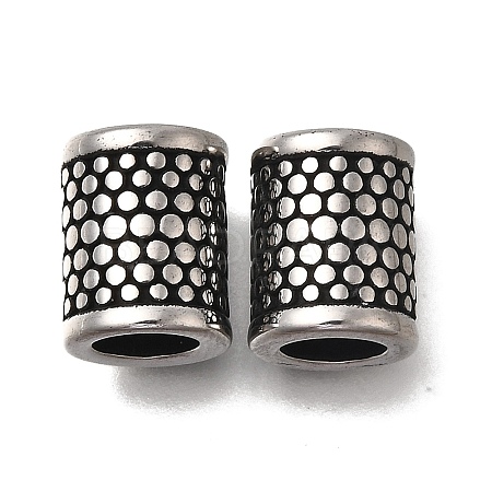 304 Stainless Steel European Tube Beads STAS-D382-08AS-1