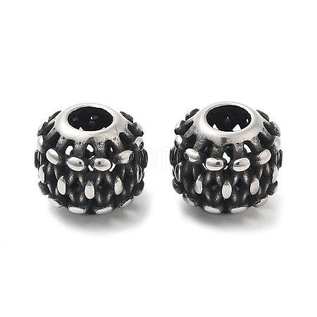 304 Stainless Steel European Beads STAS-V008-45AS-1