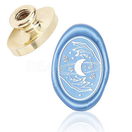 Wax Seal Brass Stamp Head AJEW-WH0213-018-1