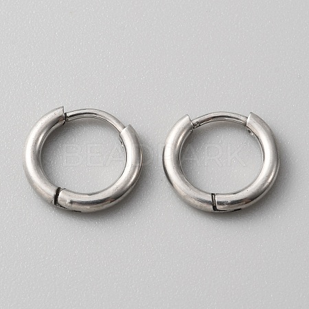 Stainless Steel Huggie Hoop Earrings with 316 Stainless Steeland Pins for Women EJEW-TAC0018-08B-1