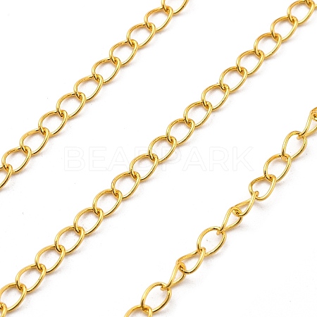Brass Curb Chains KK-P304-02A-G-1