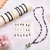 100Pcs Natural Petrified Wood Round Bead with Strong Stretchy Beading Elastic Thread G-SZ0002-28-5