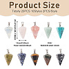 Fashewelry 20Pcs 10 Styles Natural & Synthetic Mixed Gemstone Pendants G-FW0001-36-4