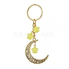 Tibetan Style Alloy Hollow Moon Pendant Keychain KEYC-JKC00690-01-1