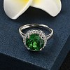 925 Sterling Silver Micro Pave Cubic Zirconia Finger Rings RJEW-B134-01B-05-2