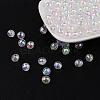 Faceted Eco-Friendly Transparent Acrylic Round Beads TACR-K001-8mm-22-2