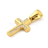 Ion Plating(IP) 304 Stainless Steel Cubic Zirconia Pendants STAS-C102-04A-G-2