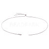 Adjustable 304 Stainless Steel Slider Necklaces NJEW-CJ0001-01P-1