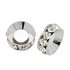 Brass Rhinestone Spacer Beads X-RB-A020-10mm-01S-1