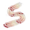Electroplate Imitation Jade & Opaque & Transparent Glass Beads Strands EGLA-Q135-8MM-A14-2