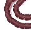 Transparent Frosted Glass Beads Strands GLAA-N072-01A-A17-3