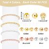 320Pcs 4 Style Brass Solid Beads KK-PH0009-18-2