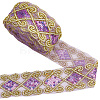 10 Yards Polyester Lace Ribbon with Paillette OCOR-WH0090-050B-1