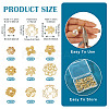 54Pcs 9 Styles Brass Bead Caps KK-TA0003-43-4