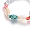 Electroplate Glass Beads Stretch Bracelets BJEW-JB04099-02-2