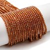 Electroplate Transparent Glass Beads Strands GLAA-H021-01A-FR02-1