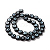 Handmade Evil Eye Lampwork Flat Round Bead Strands LAMP-L058-10mm-26-3