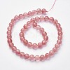 Cherry Quartz Glass Beads Strands X-Z0ND1013-2