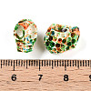 Spray Painted Resin Beads Strands RESI-N041-01C-4