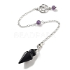 Natural Obsidian Pointed Dowsing Pendulums G-K338-12P-01-1