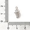 Marine Animal Theme Platinum  Brass Micro Pave Clear Cubic Zirconia Pendants KK-U031-01P-05-3